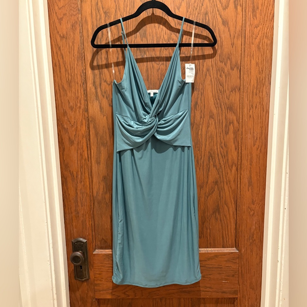 Charlotte Russe Green Knot Front Dress (M)